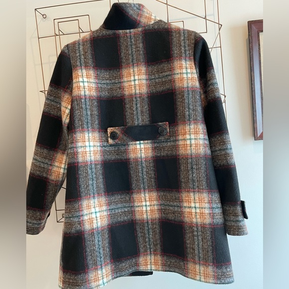 Plaid Peacoat Size M - Picture 3 of 4